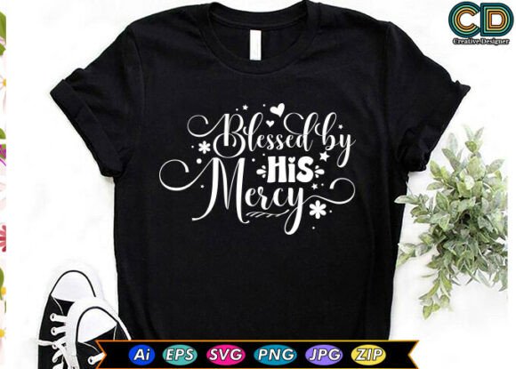 BLESSED by HIS MERCY: Graphics for Crafts and Faith-Based Branding