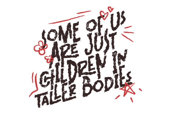Children in Tall Bodies Graphics for Crafts
