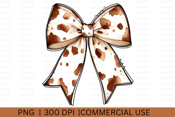 Cow Coquette Bow, Country Girl PNG for Graphics & Crafts