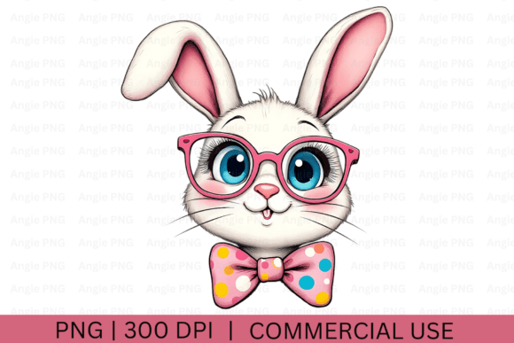 Easter Bunny Coquette PNG: Graphics for Crafts & Branding