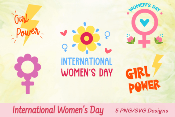 International Women's Day Graphics for Crafts and Design