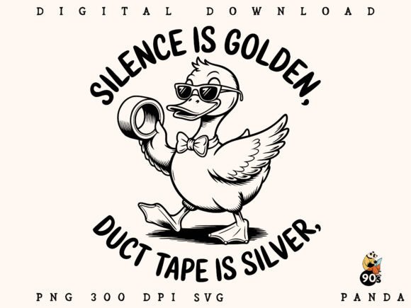 Silence is Golden Sarcastic Funny Design Graphics in Crafts