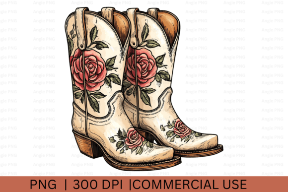 Western Floral Cowgirl Boots PNG: A Crafts & Graphics Review